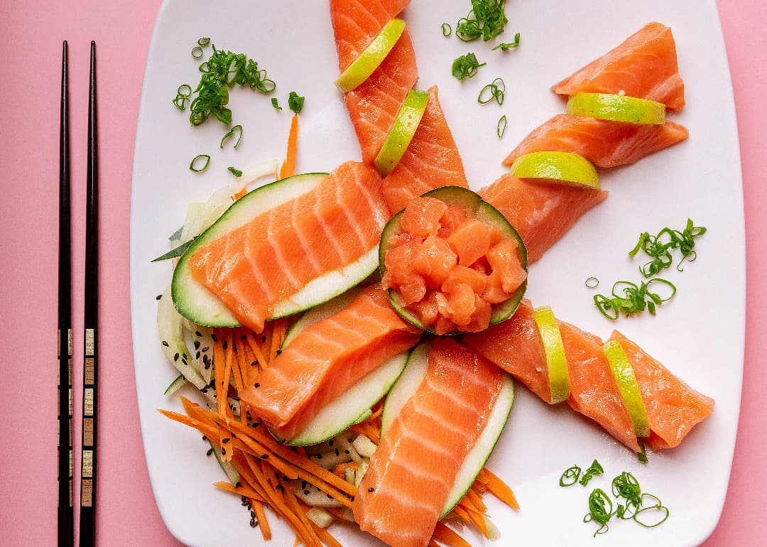 Sashimi de salmon Ahumado